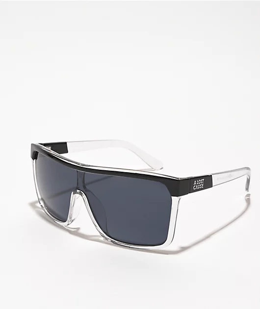 A Lost Cause Shoreline Black & Clear Sunglasses