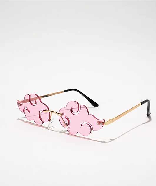 Anime Pink Cloud Swirl Sunglasses