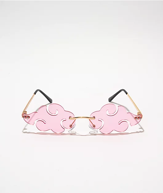 Anime Pink Cloud Swirl Sunglasses