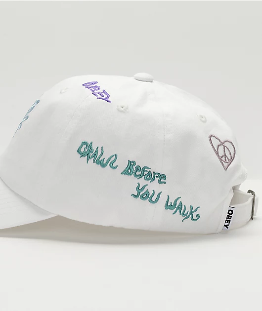 Obey Camilla White Strapback Hat
