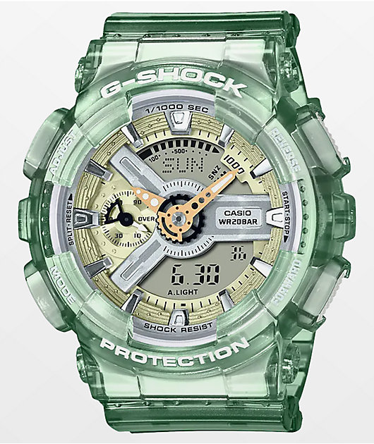 G-Shock GMA-S110GS-8A Green, Gold & Transparent Digital & Analog Watch