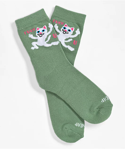 RIPNDIP F U Pine Crew Socks