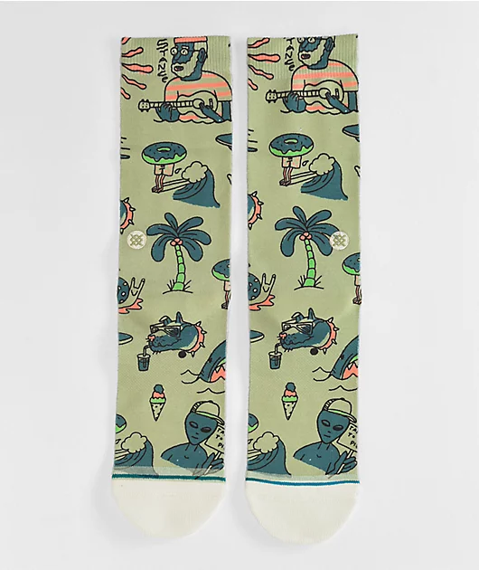 Stance Hunger Green Crew Socks