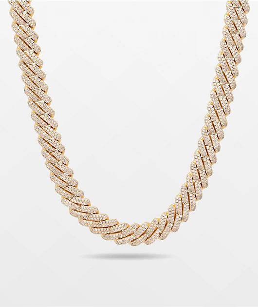 King Ice Iced Diamond Cut 12mm 20\" Miami Cuban Link Chain