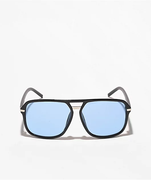 Empyre Morris Black Blue Light Pilot Sunglasses