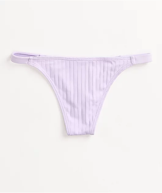 Damsel Photon Super Ribbed Cheeky Lavender Bikini Bottom