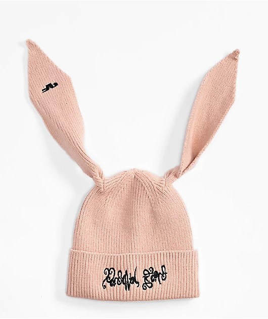 Personal Fears Bunny Ears Pink Beanie