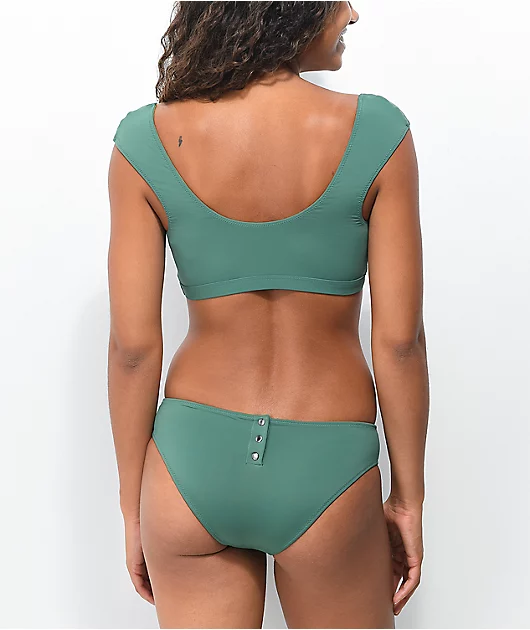 Kikirio Evey Snap Green Bikini Bottom