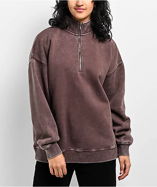 72079-ninth-hall-fundamentals-sheena-washed-brown-oversized-quarter-zip-sweatshirt-1.webp Ninth Hall Fundamentals Sheena Washed Brown Oversized Quarter Zip Sweatshirt