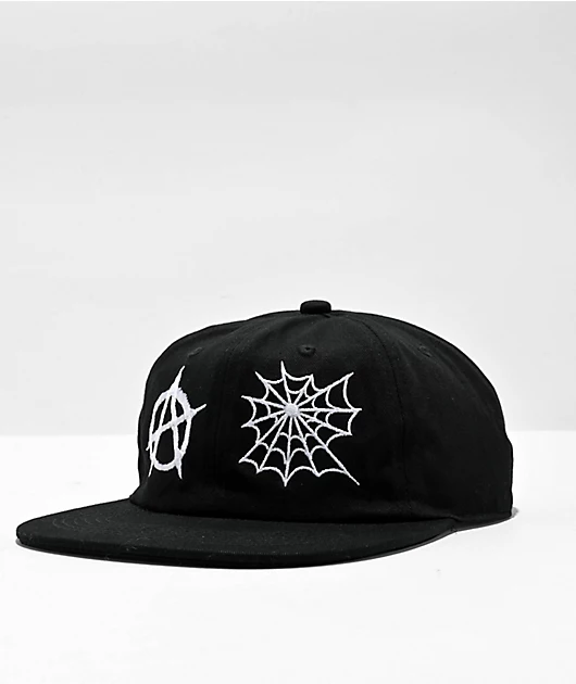 72148-learn-to-forget-web-of-anarchy-black-strapback-hat-1.webp Learn To Forget Web Of Anarchy Black Strapback Hat