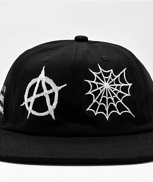 72148-learn-to-forget-web-of-anarchy-black-strapback-hat-2.webp Learn To Forget Web Of Anarchy Black Strapback Hat