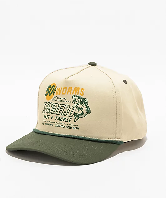 Sendero 50 Cent Worms Beige Snapback Hat