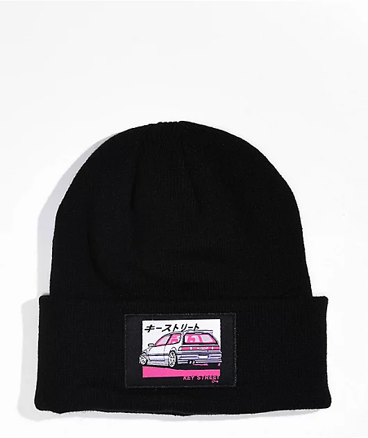 72725-key-street-chisai-black-beanie-1.webp Key Street Chisai Black Beanie