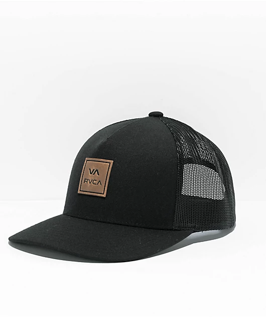 RVCA All The Way Black Trucker Hat