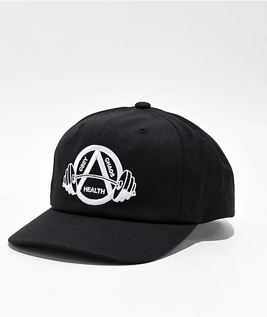 72761-obey-health-black-snapback-hat-1.webp Obey Health Black Snapback Hat