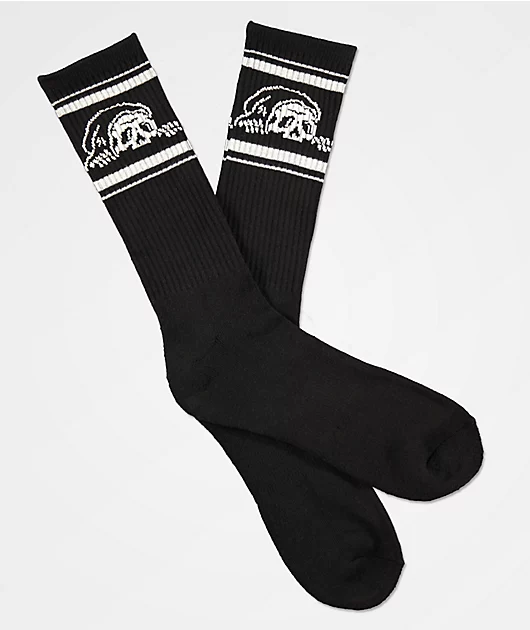 Lurking Class by Sketchy Tank Basic Ass Black Crew Socks
