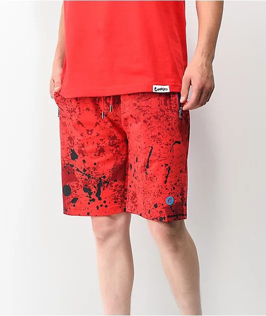 Cookies Trinidad Red Sweat Shorts