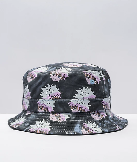 Hypland x Hunter x Hunter Killua Black Tie Dye Bucket Hat
