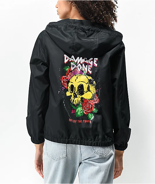 Empyre Kamryn Damage Done Black Windbreaker Jacket
