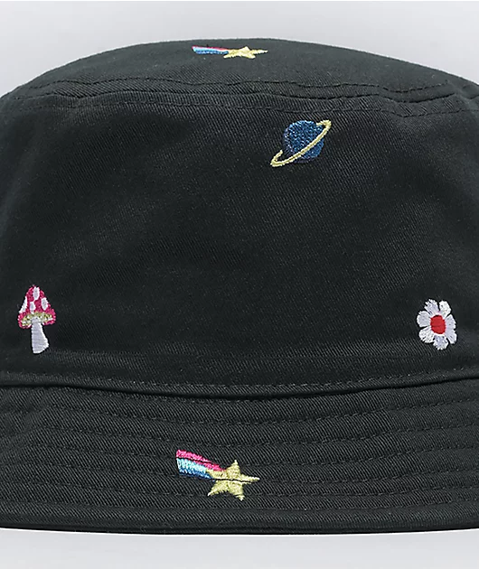 A-Lab Icon Embroidered Black Bucket Hat