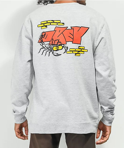 Obey Brick by Brick Grey Sweatshirt