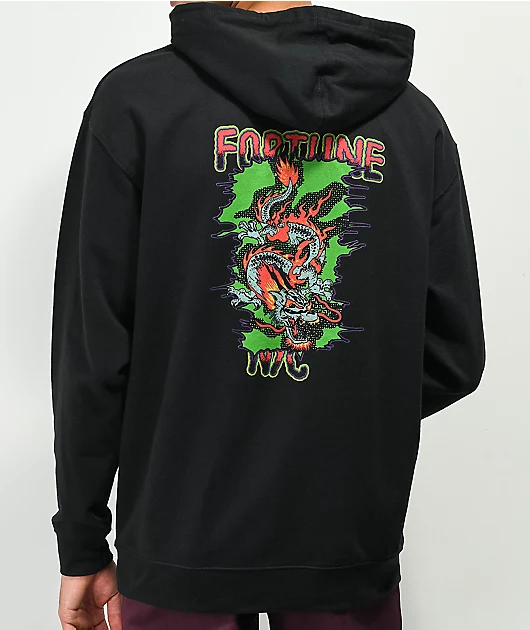 Fortune Dragon Black Hoodie