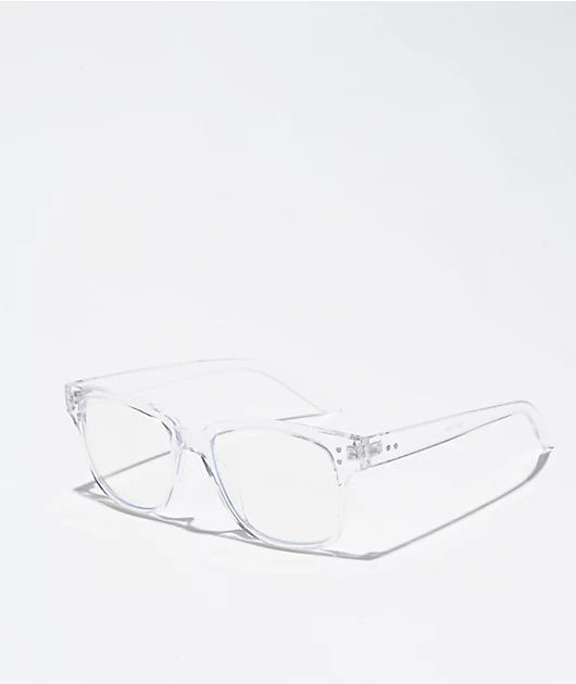 Clear Crystal Square Blue Light Glasses