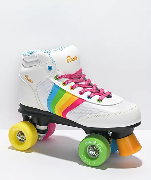 Rookie Forever Rainbow White Roller Skates
