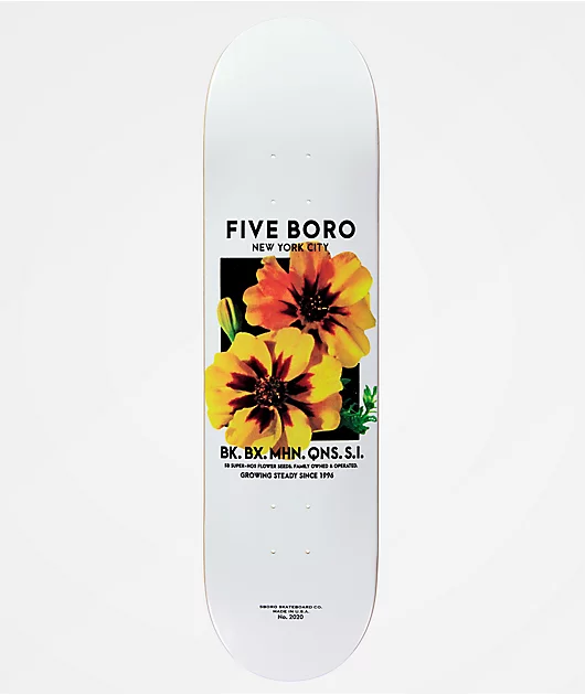 5Boro Flower Seed Yellow 8.25\" Skateboard Deck