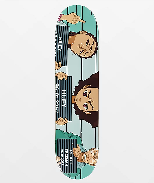 The Boondocks Family Mugshot 8.0 Skateboard Deck
