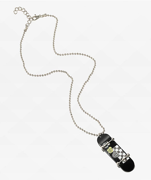 74360-stone-locket-check-deck-10-silver-necklace-2.webp Stone + Locket Check Deck 10\" Silver Necklace