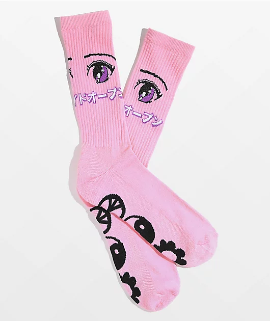 A.LAB Smize Pink Crew Socks