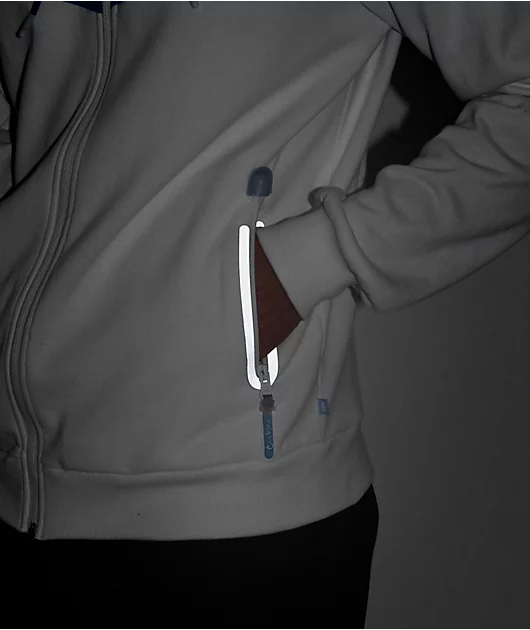 Cookies Contraband White & Blue Fleece Zip Hoodie