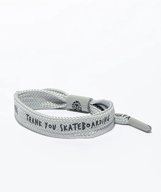 74536-rastaclat-thank-you-skateboarding-grey-shoelace-bracelet-2.webp Rastaclat Thank You Skateboarding Grey Shoelace Bracelet