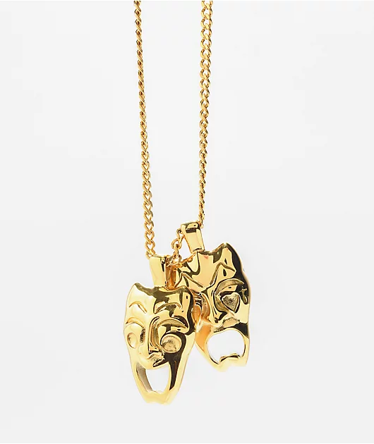 DGK Laugh Now Cry Later 22\" Gold Chain Necklace