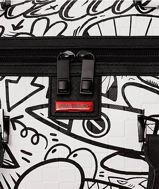 74903-sprayground-doodle-black-white-duffle-bag-6.jpg Sprayground Doodle Black & White Duffle Bag