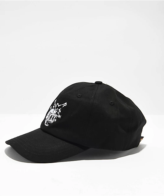 Adam Bomb Bones Black Strapback Hat