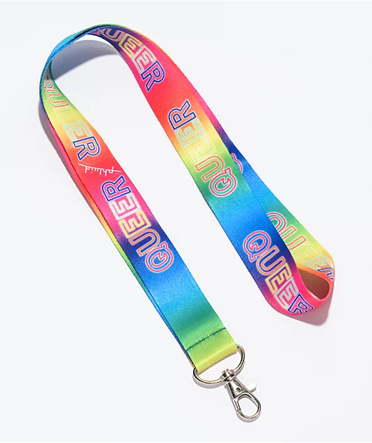 The Phluid Project Queer Rainbow Tie Dye Lanyard