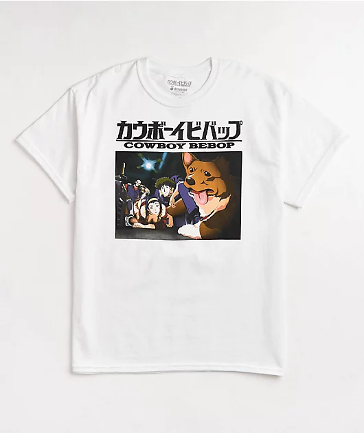 Cowboy Bebop Ein + Group White T-Shirt
