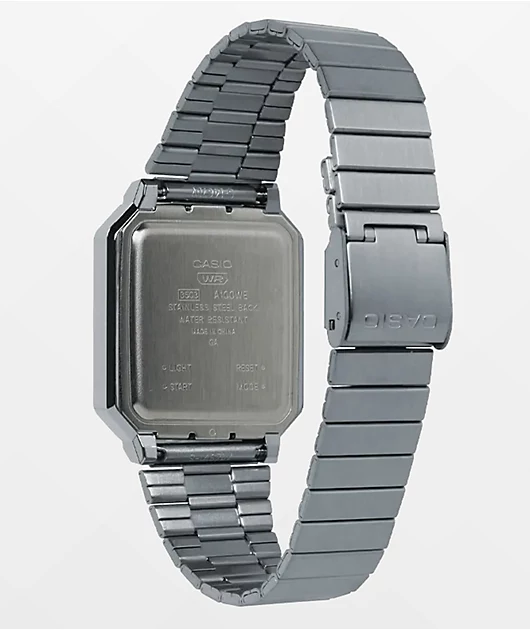 Casio A100WE-1AVT Vintage Revival Silver & Black Watch