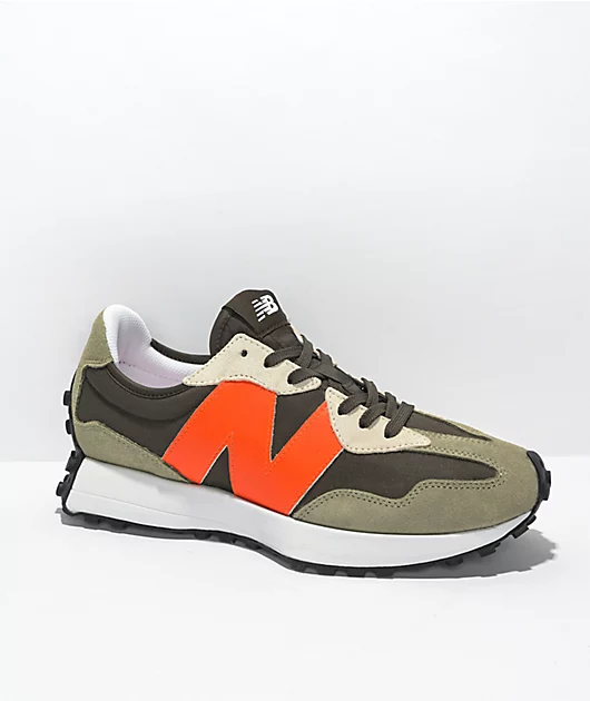 New Balance Lifestyle 327 Camo & Orange Shoes