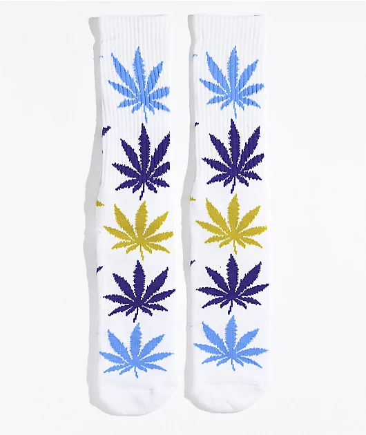 HUF Plantlife Highlight White Crew Socks