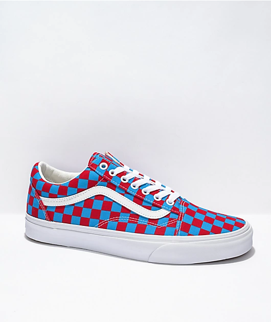 76869-vans-old-skool-red-blue-checkered-skate-shoes-1.webp Vans Old Skool Red & Blue Checkered Skate Shoes