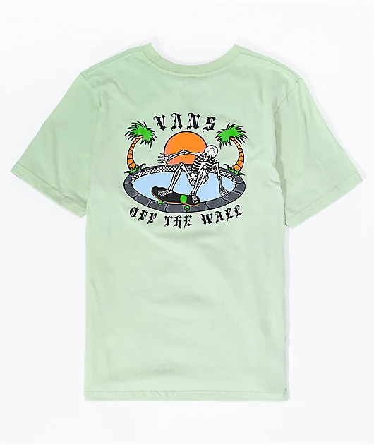 Vans Kids' Layback Palms Pastel Green T-Shirt