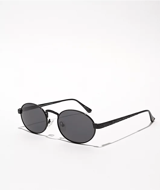Glassy Zion Black Polar Round Sunglasses