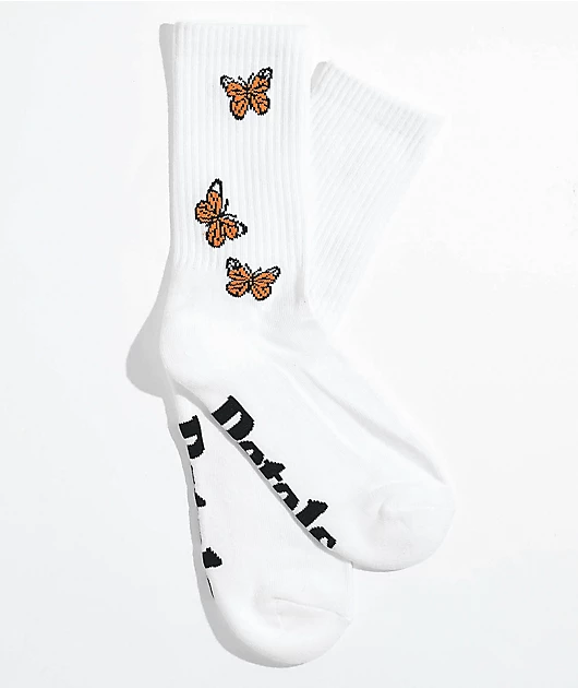 77600-petals-and-peacocks-fluttering-white-crew-socks-1.webp Petals and Peacocks Fluttering White Crew Socks