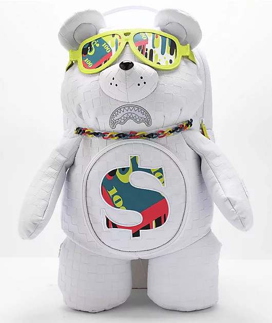 77745-sprayground-shark-trip-money-bear-white-backpack-1.webp Sprayground Shark Trip Money Bear White Backpack