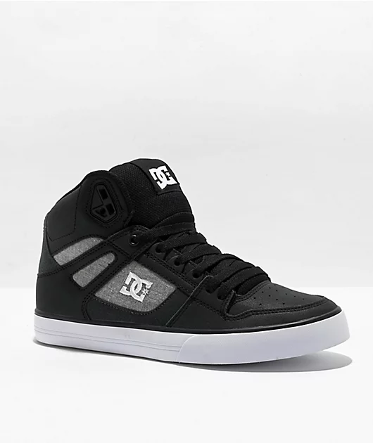 77919-dc-pure-high-black-grey-skate-shoes-1.webp DC Pure High Black & Grey Skate Shoes