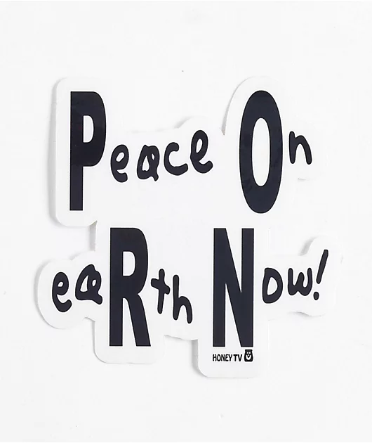 77924-honey-tv-peace-on-earth-now-sticker-1.webp Honey TV Peace On Earth Now Sticker