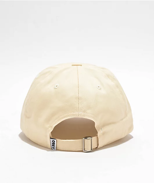 78557-obey-hearts-natural-strapback-hat-2.webp Obey Hearts Natural Strapback Hat